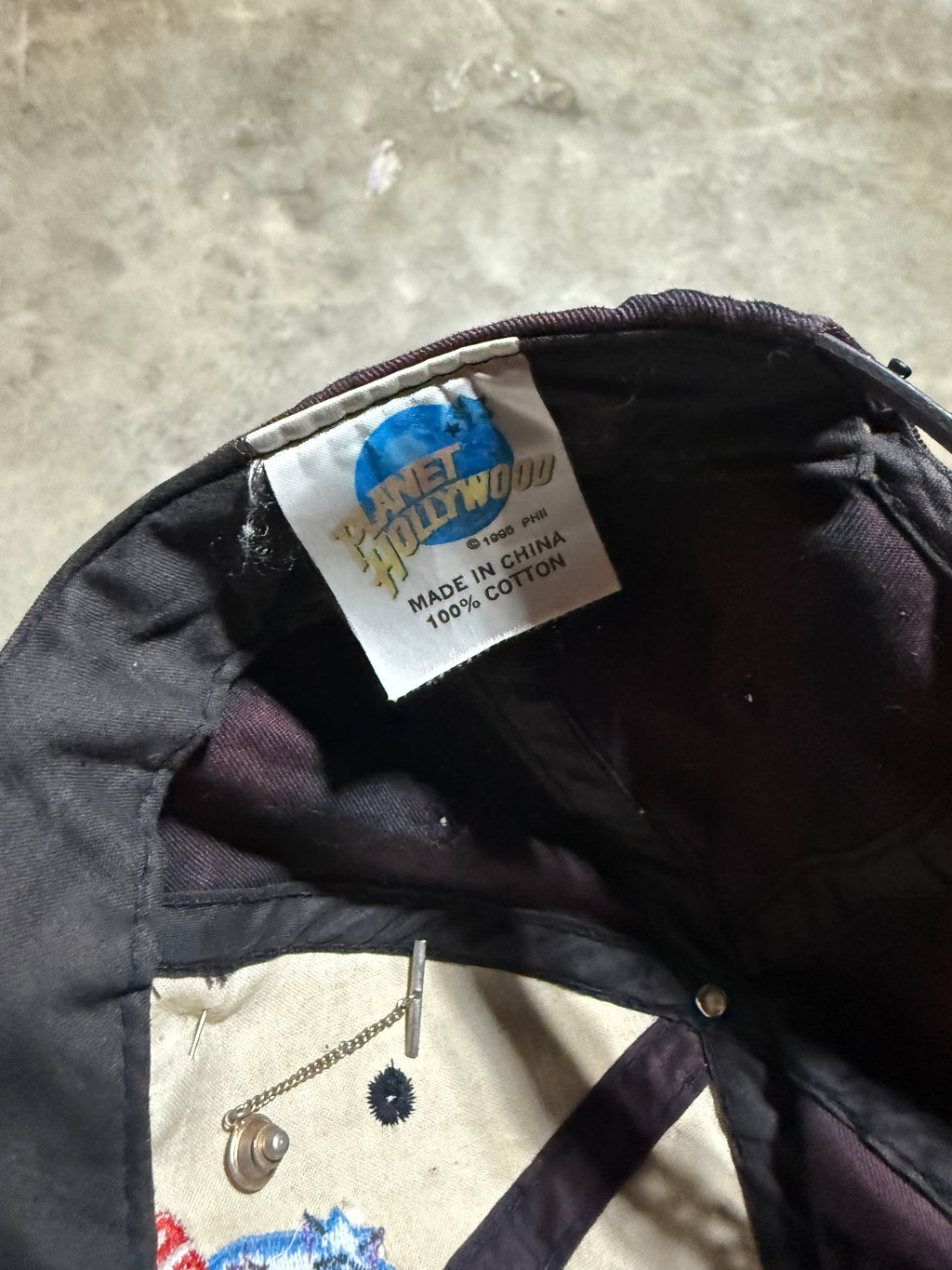 Vintage Planet Hollywood Hat with Pins
