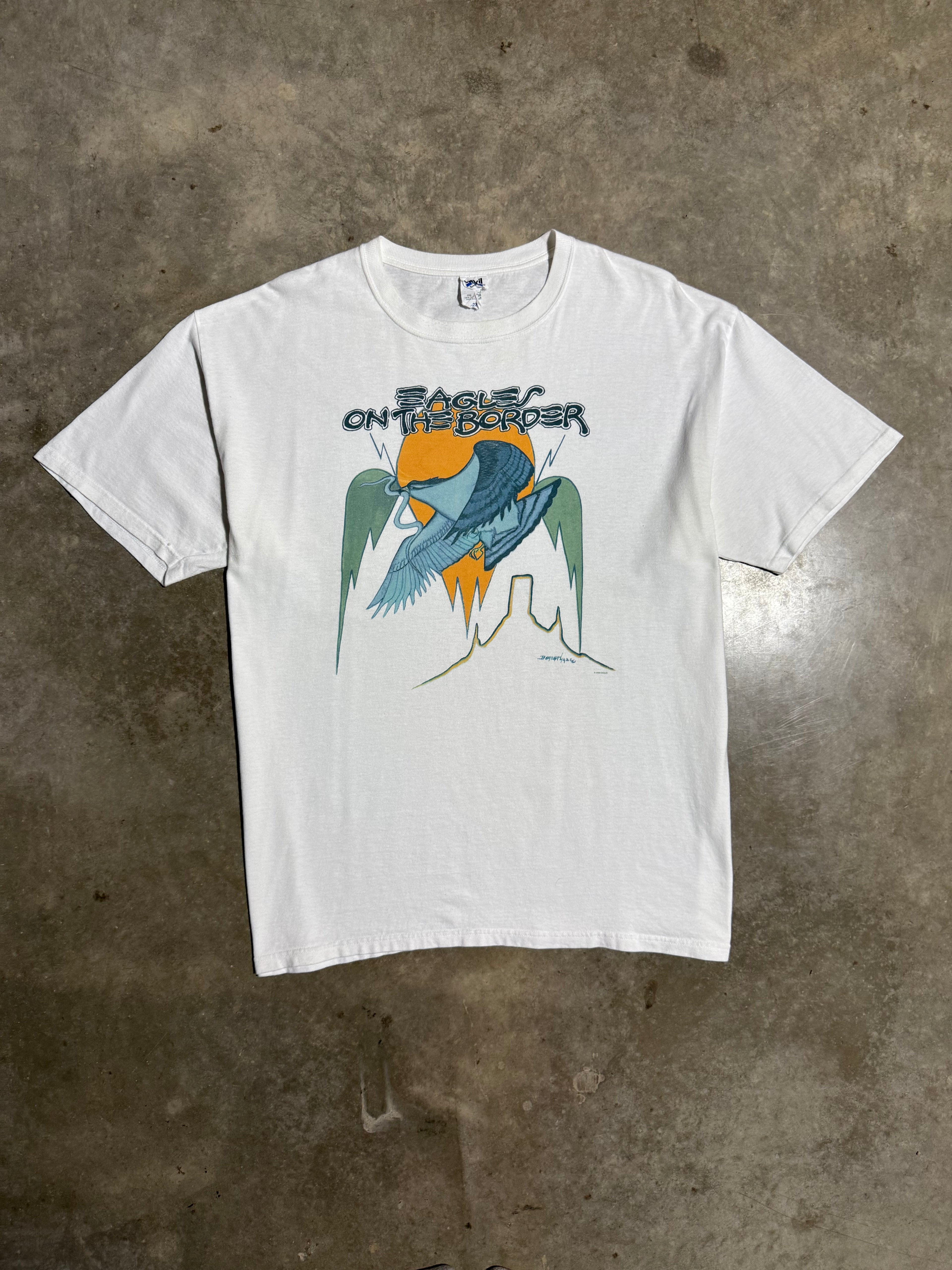 Vintage 2000s Eagles On The Boarder Concert T-Shirt (2XL)