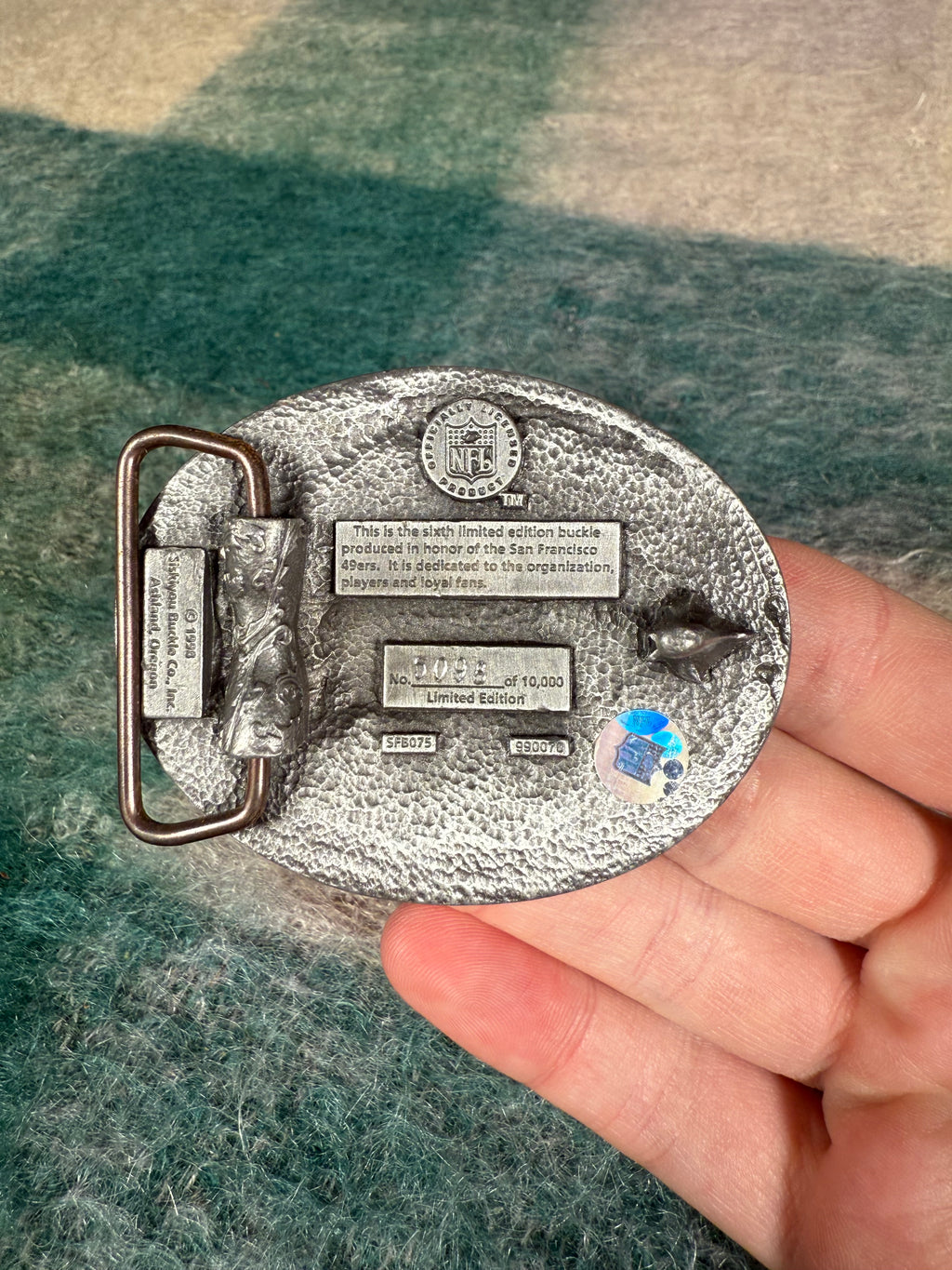 Vintage San Francisco 49ers Skyline Belt Buckle
