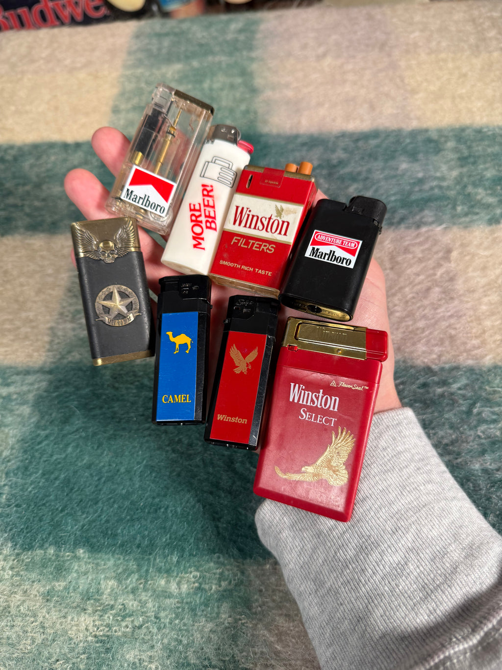 Lot of 8 Vintage Marlboro/Winston/Camel Lighters (Need Fluid/Dont Light)