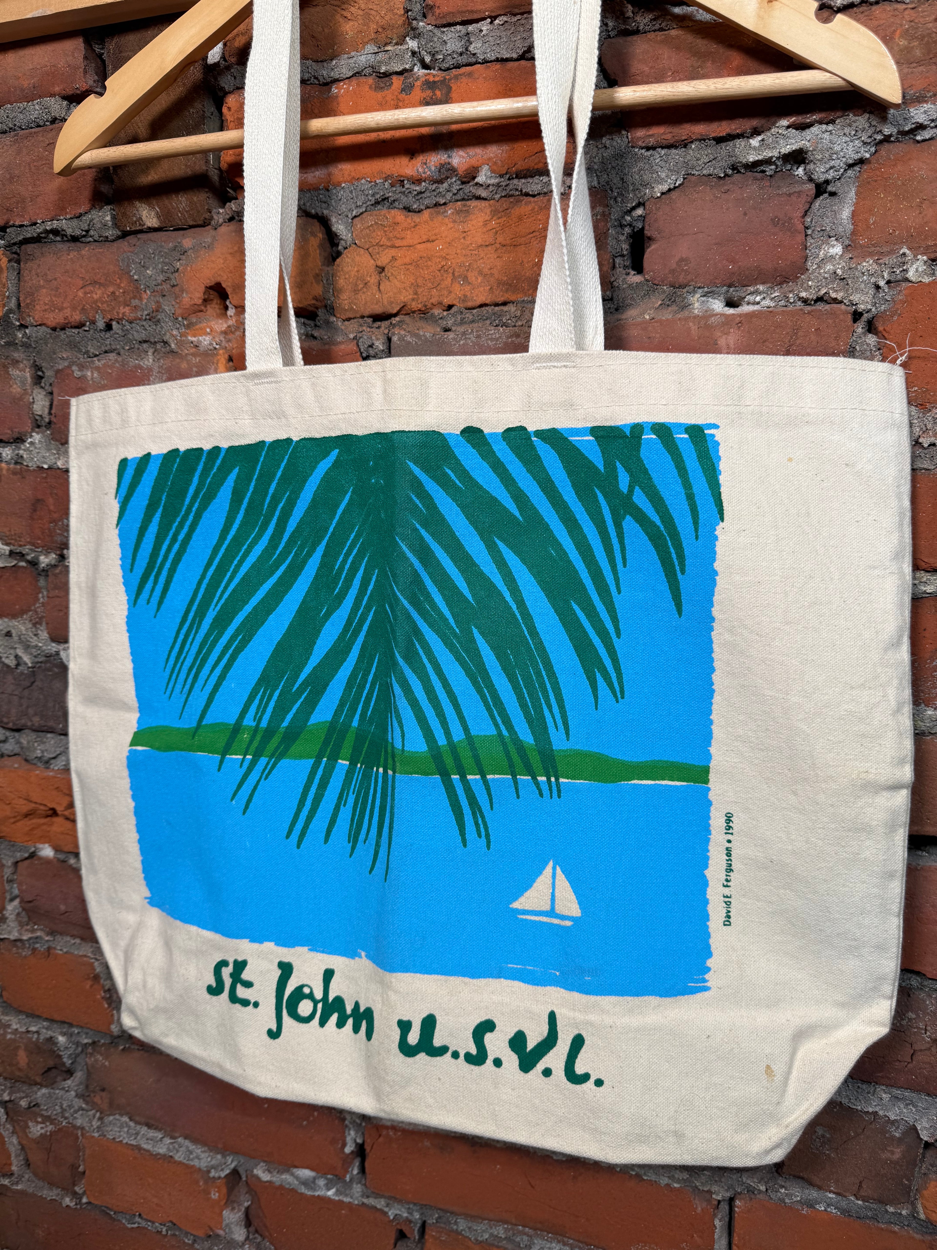 Vintage 1990 St John Virgin Islands Tote Bag