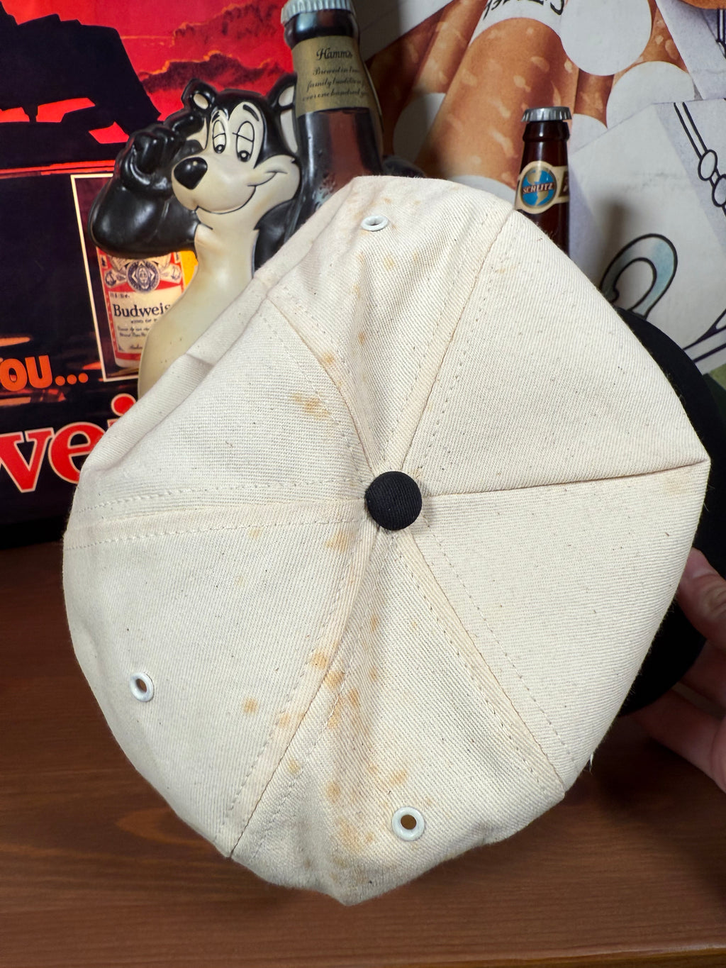 Vintage Golden Harvest Seed Deer K Products Snapback Hat (Flaws)