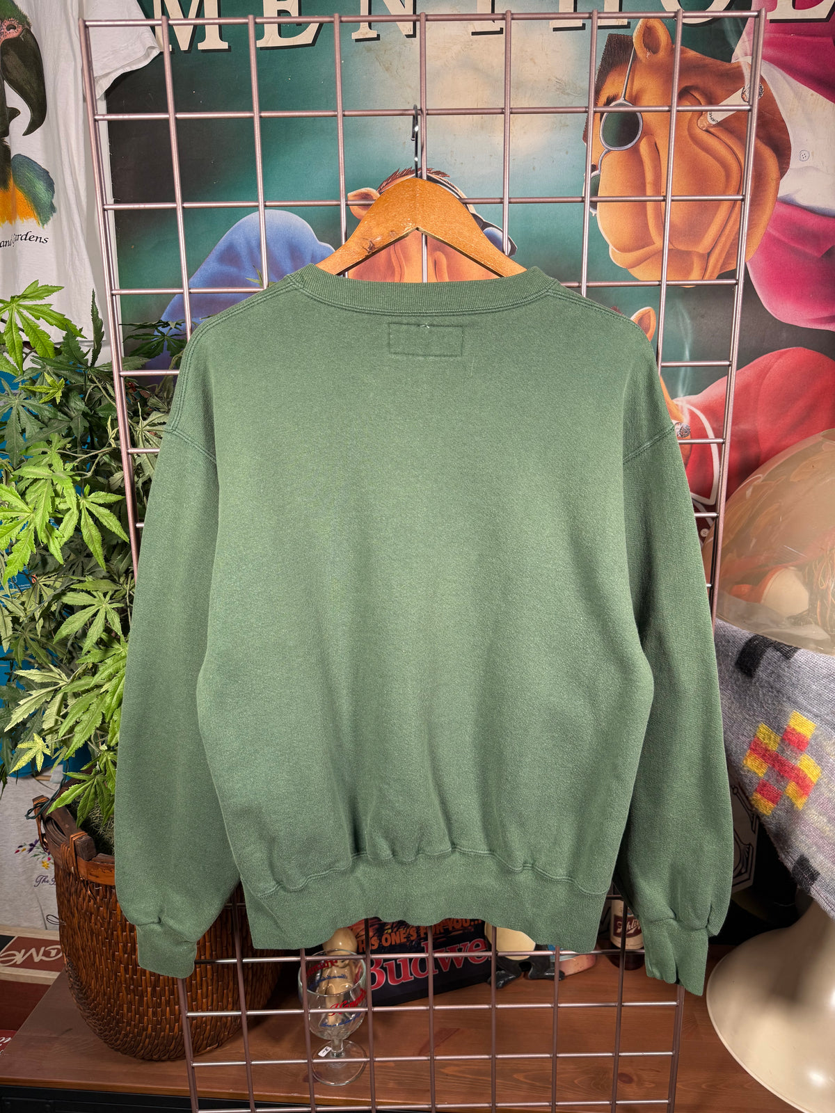 Vintage Russell Athletic Green Thick Sweatshirt (M)