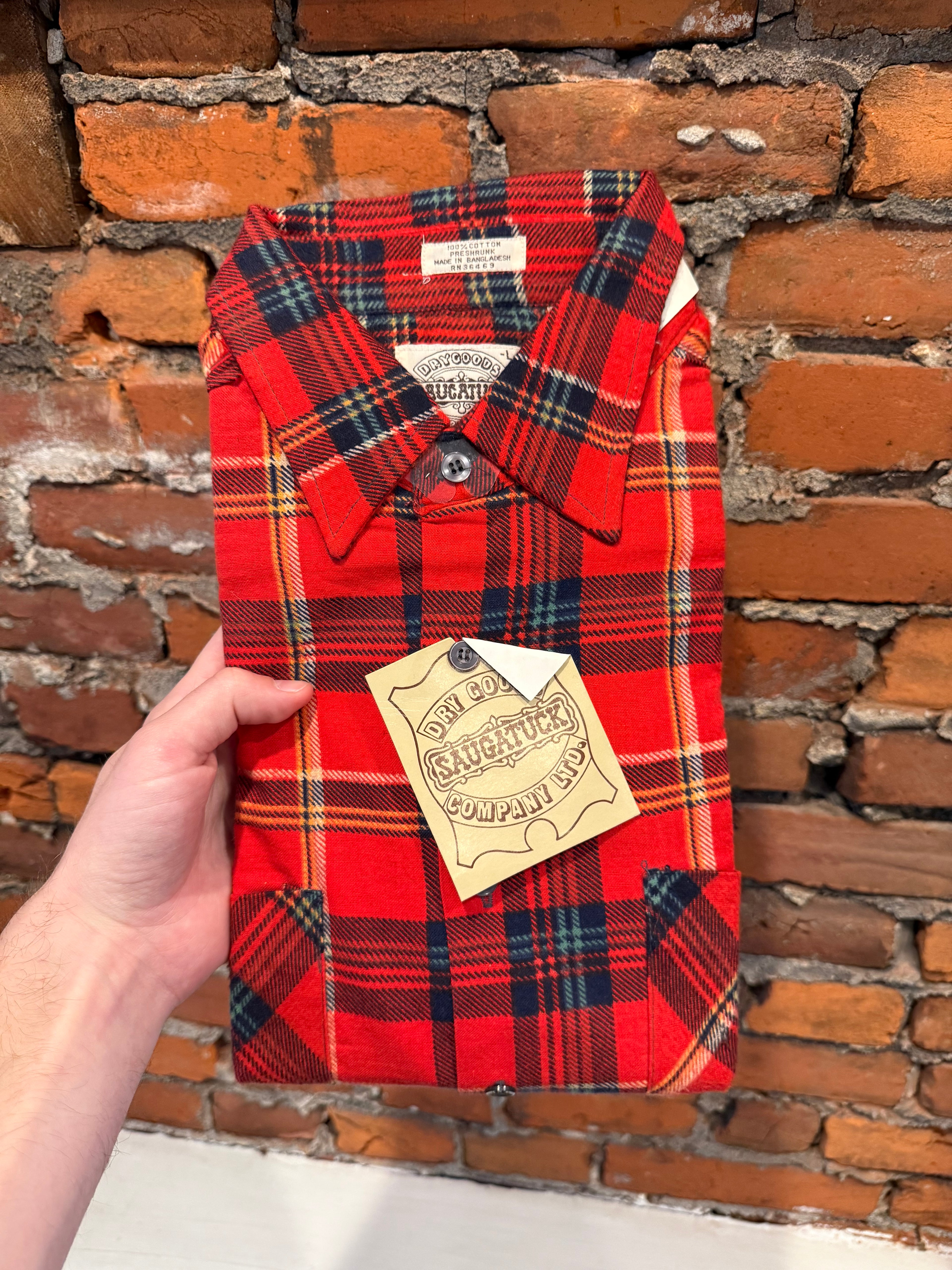 Vintage Saugatuck Unworn Red Flannel (L)