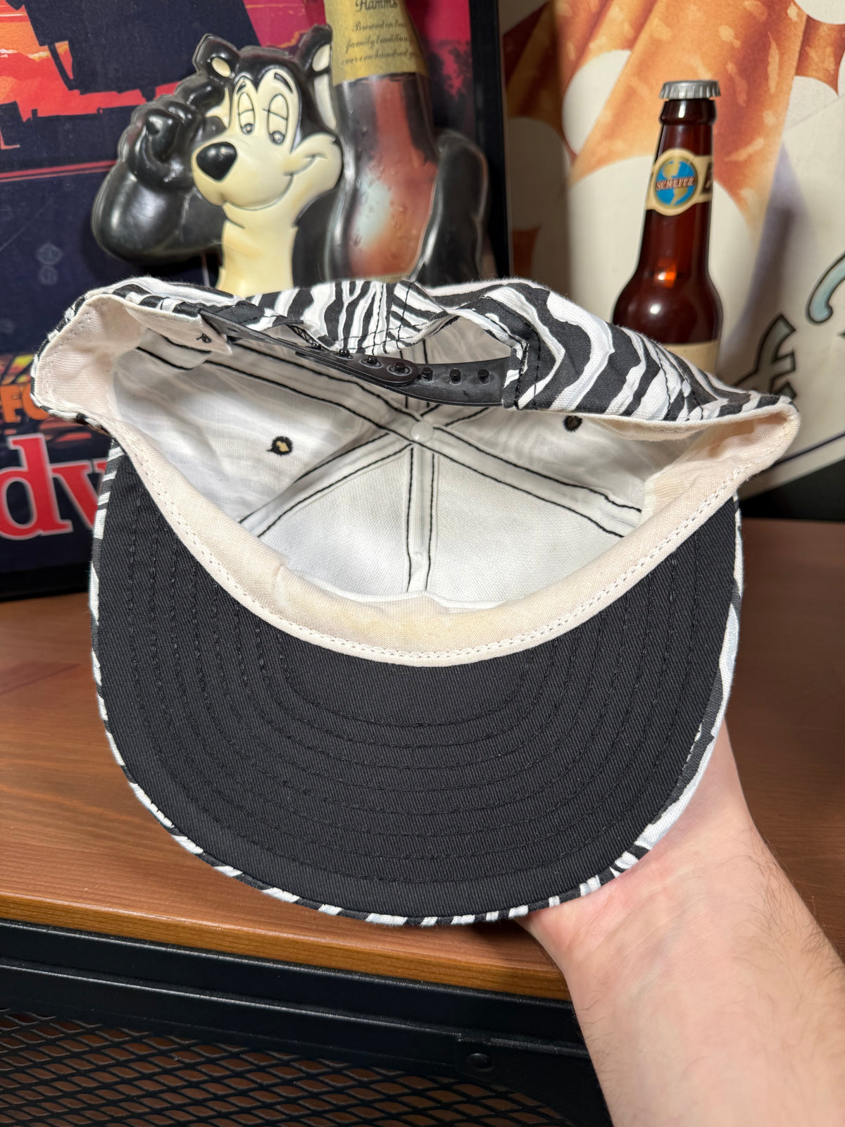 Vintage Kool Cigarettes Zebra Print Hat