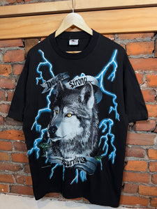 Vintage American Thunder Only The Strong Survive Shirt (L/XL)