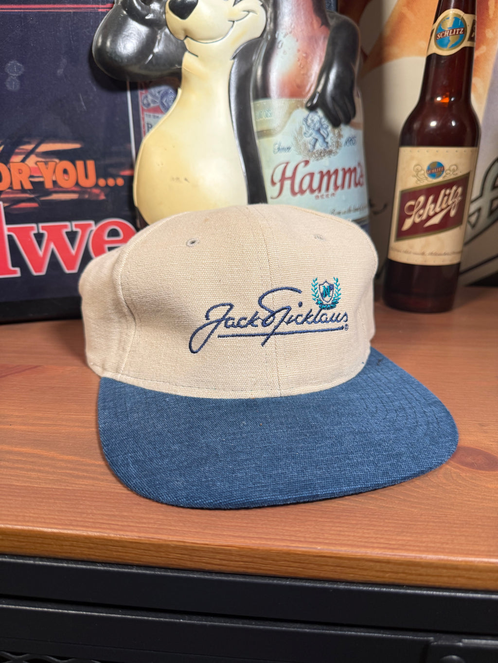 Vintage Jack Nicklaus Golf Leather Strap Hat