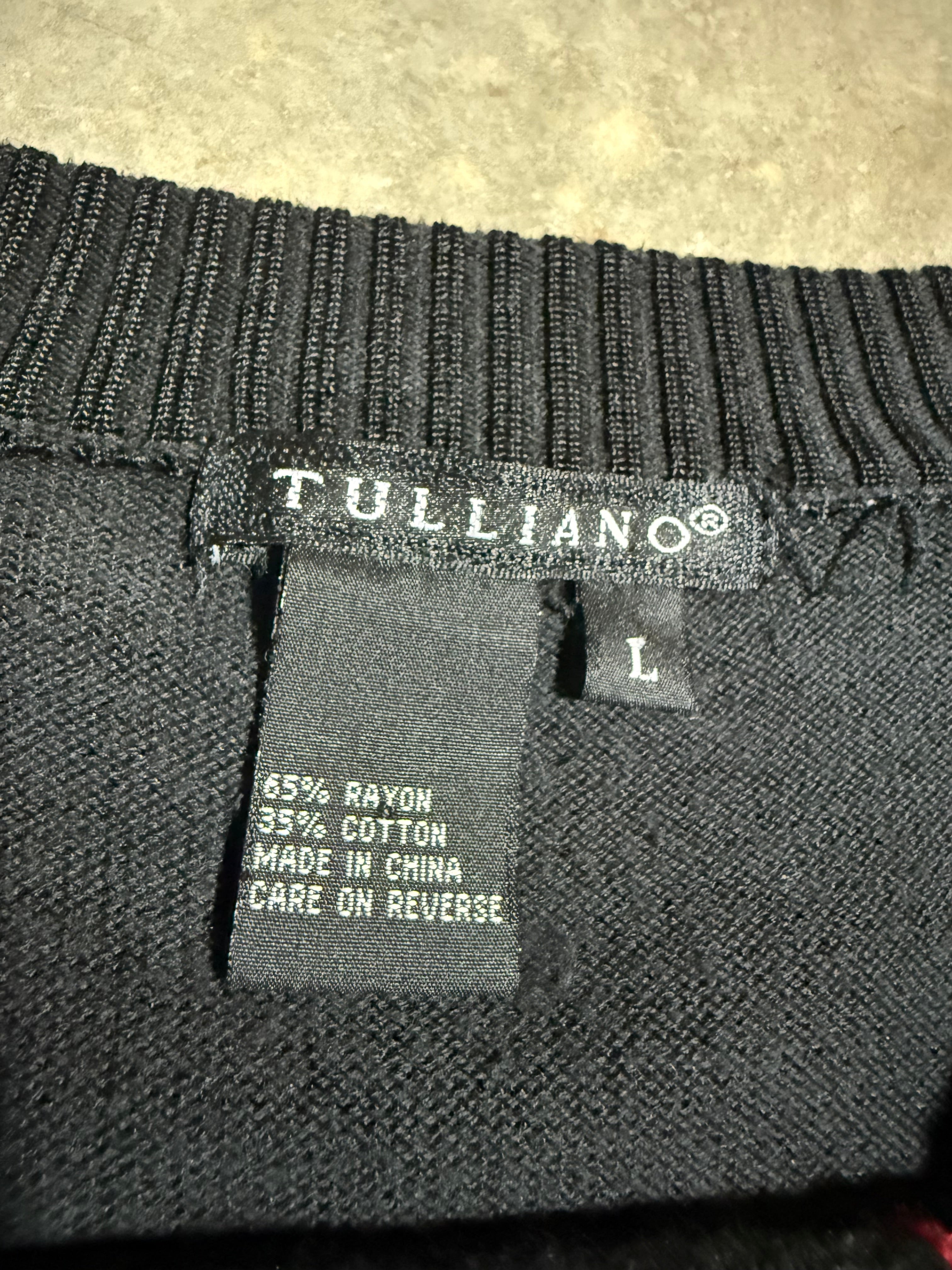 Vintage Y2K Tulliano Short Sleeve Knit Sweater (L)