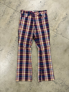 Vintage 70s Unworn Flare Plaid Pants (30x33)