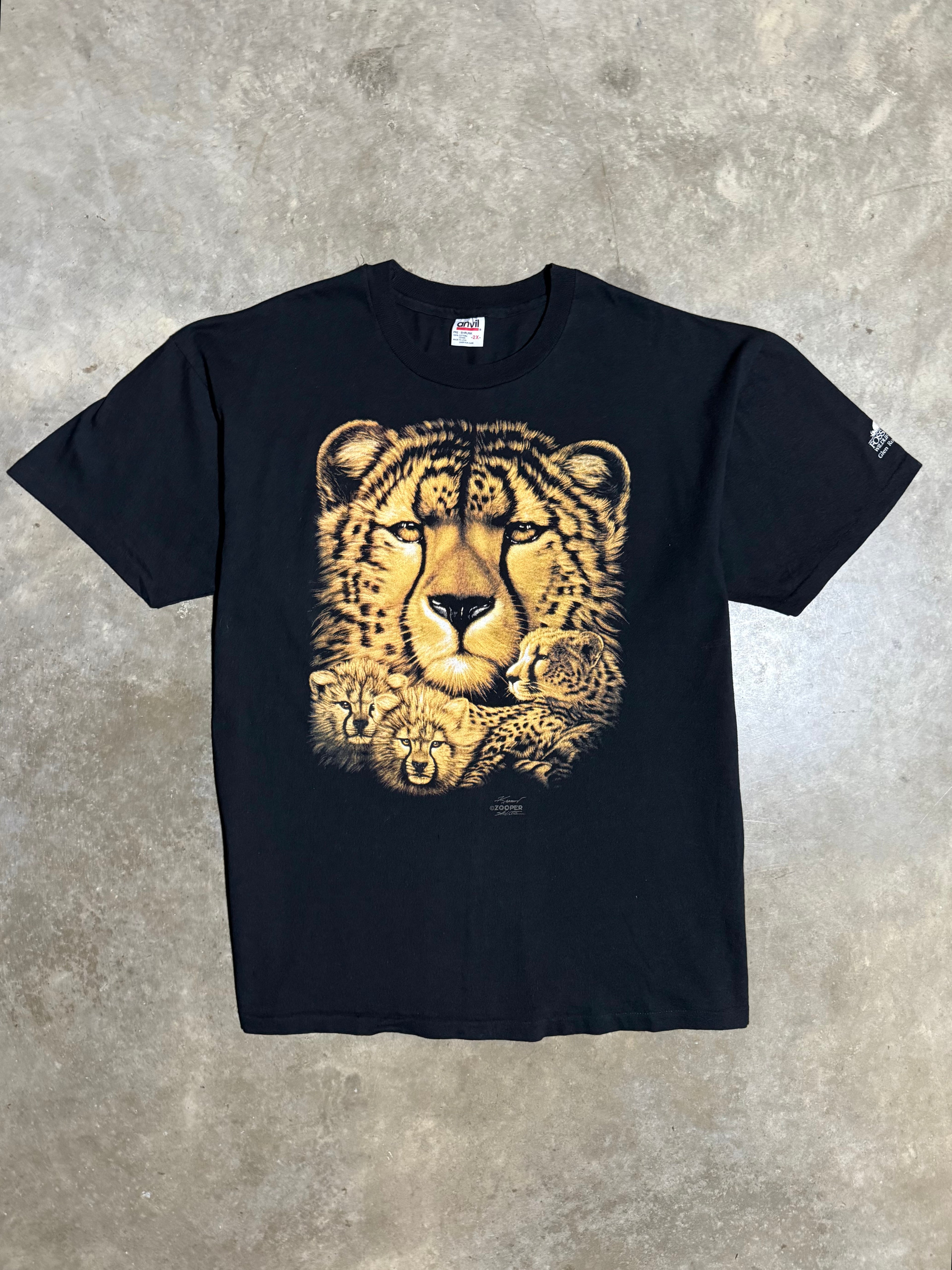 Vintage 90s Leopard T-Shirt (2XL)