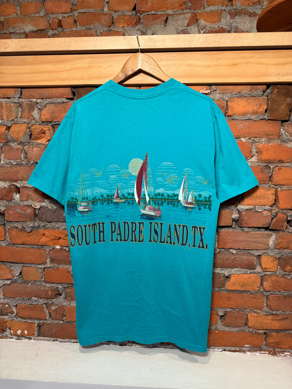 Vintage 90s South Padre Island Double Sided Tee (L)