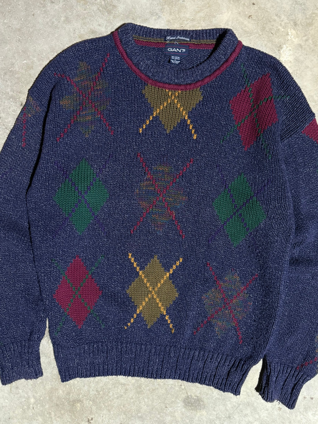 Vintage Argyle Gant Sweater (L)