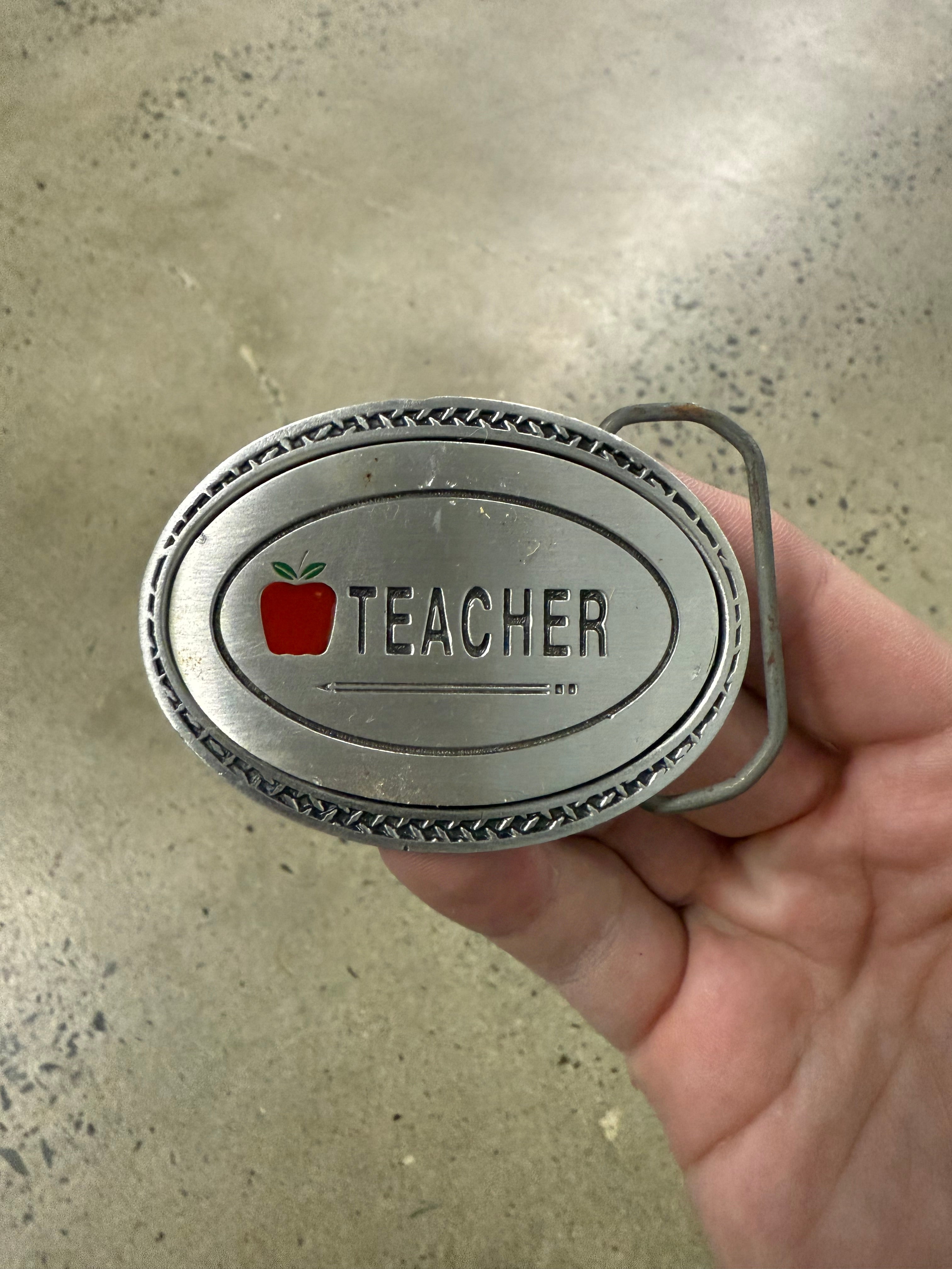 Vintage Teacher Belt Buckle