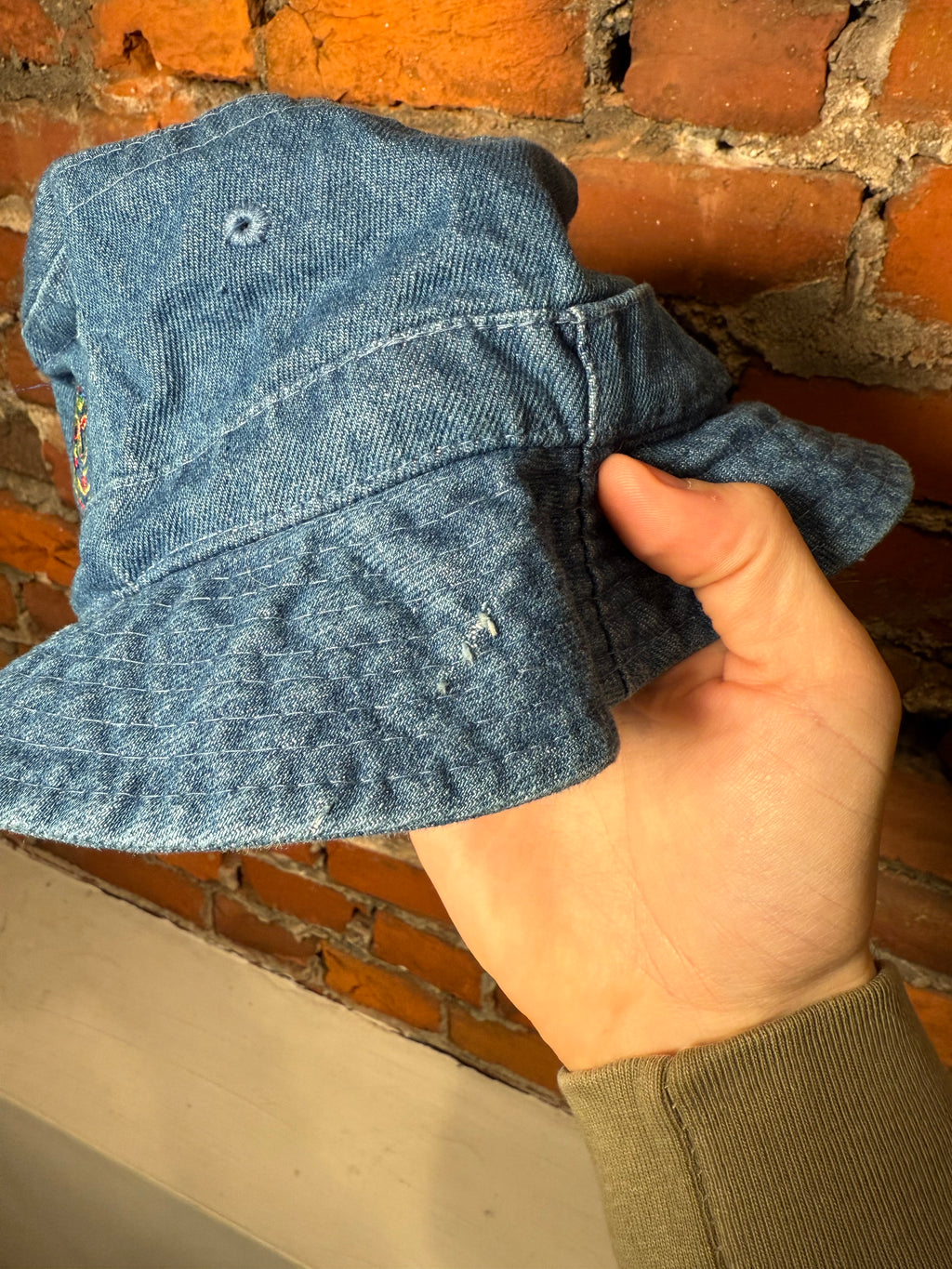 Vintage Philadelphia Folk Festival Denim Bucket Hat (One Size)