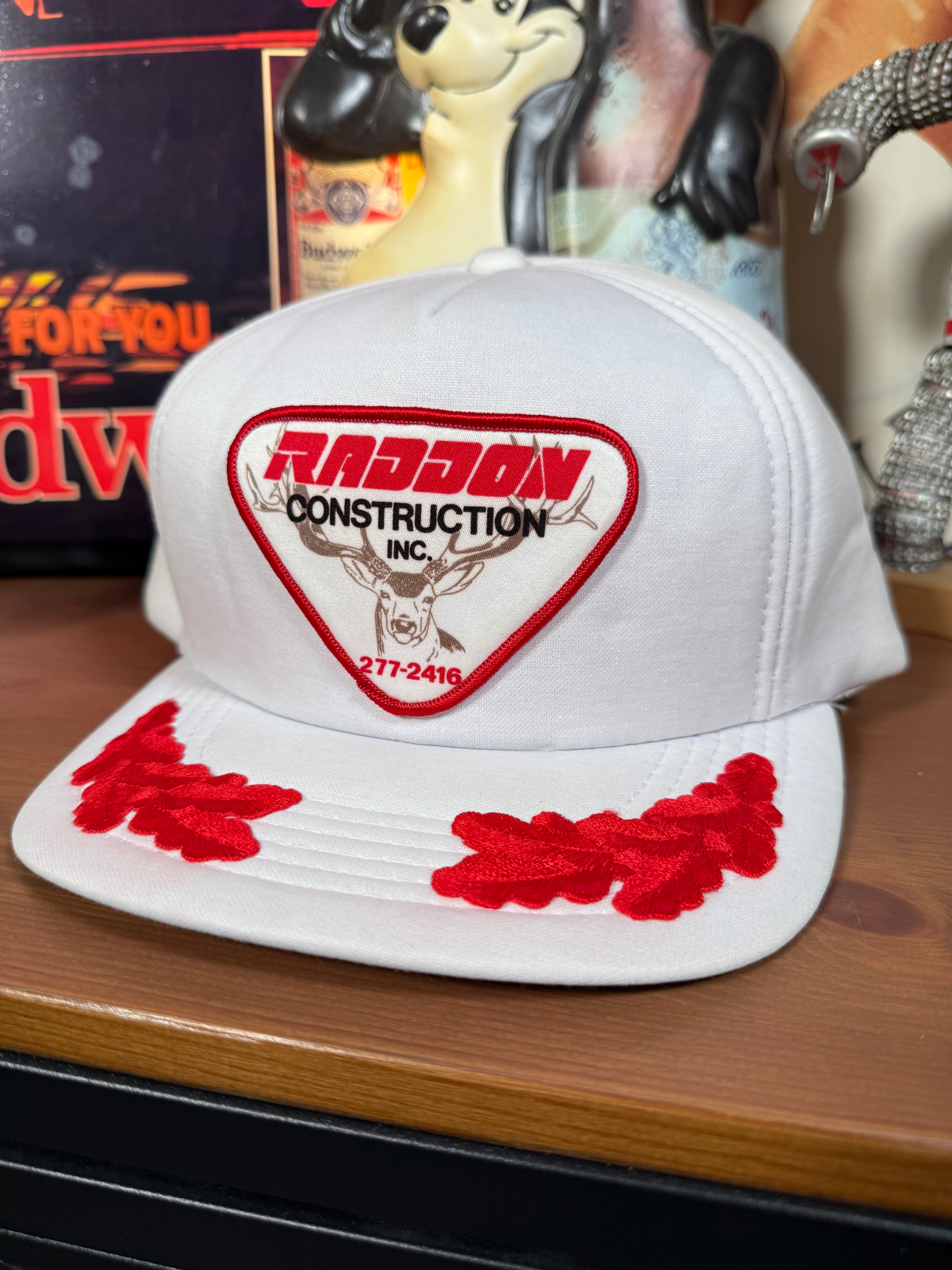 Vintage Raddon Construction Patch Trucker Hat
