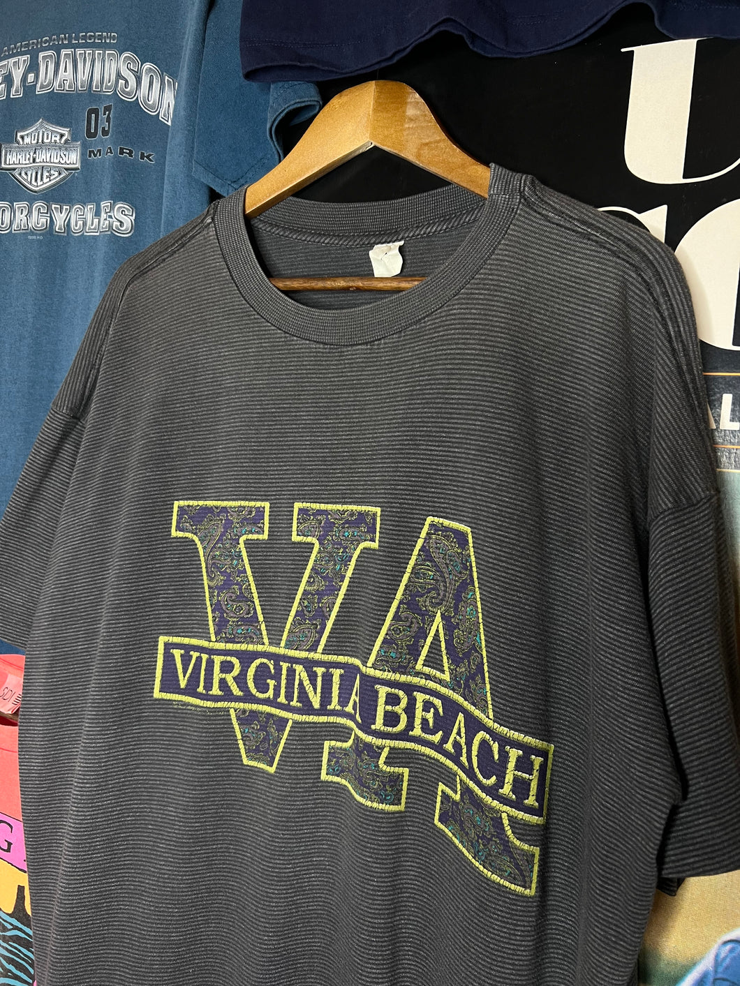 Vintage Virginia Beach Striped Tee (XXL)