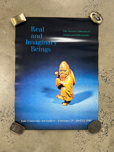 Vintage 1980 Real and Imaginary Beings Yale Art Gallery Poster (20x27inch)