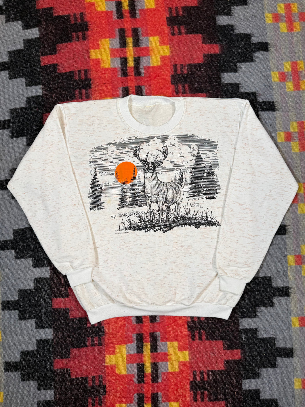 Vintage 1989 Sunset Deer Crewneck (L)