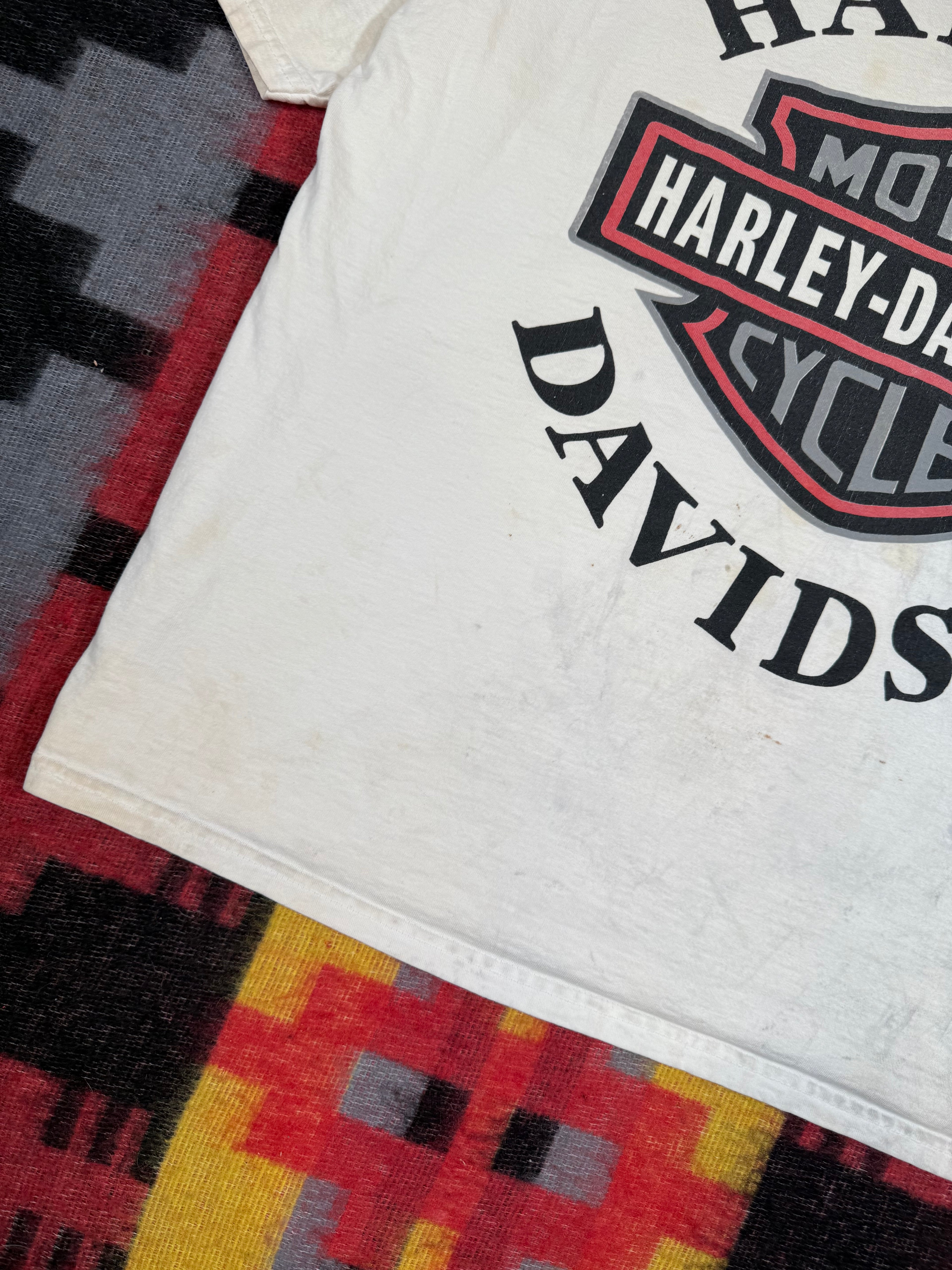 Vintage Distressed 1998 Harley Davidson Logo Tee (2XL)