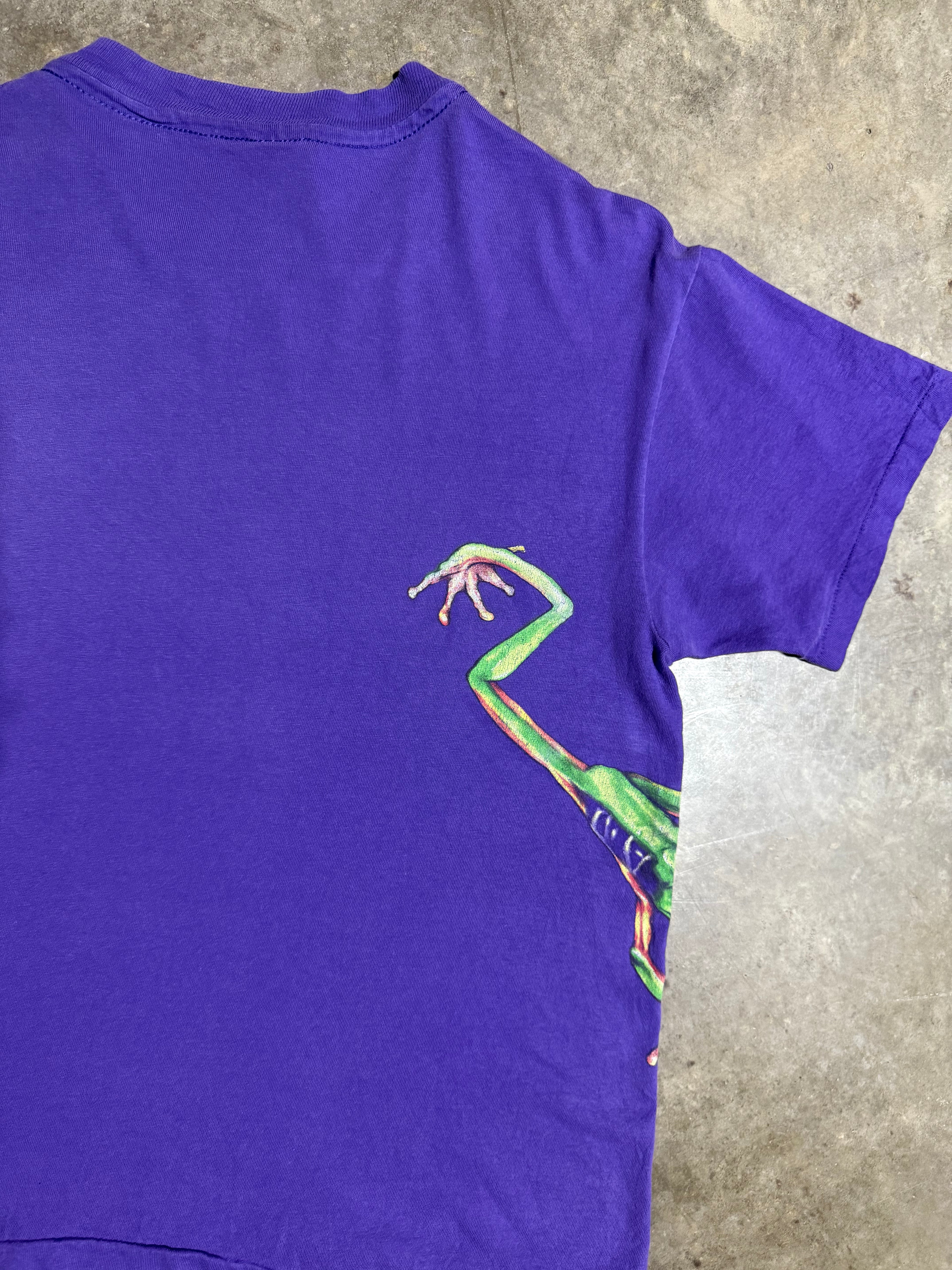 Vintage 90s Wrap Around Print Frog Shirt (M)