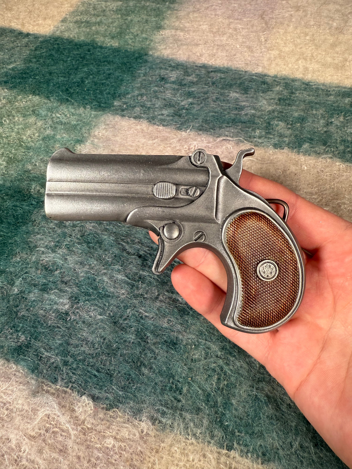 Vintage Brown Pistol Belt Buckle