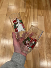 Load image into Gallery viewer, Lot of 2 Vintage 70s Christmas Coca Cola Glasses
