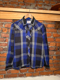 Vintage Kenny Rogers Blue Pearl Snap Western Shirt (WM)