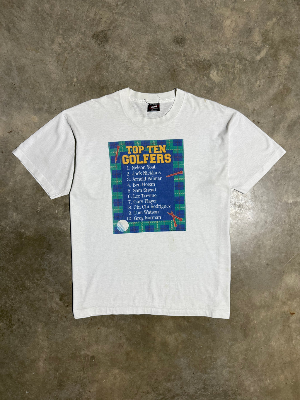 Vintage Top 10 Golfers T-Shirt (XL)