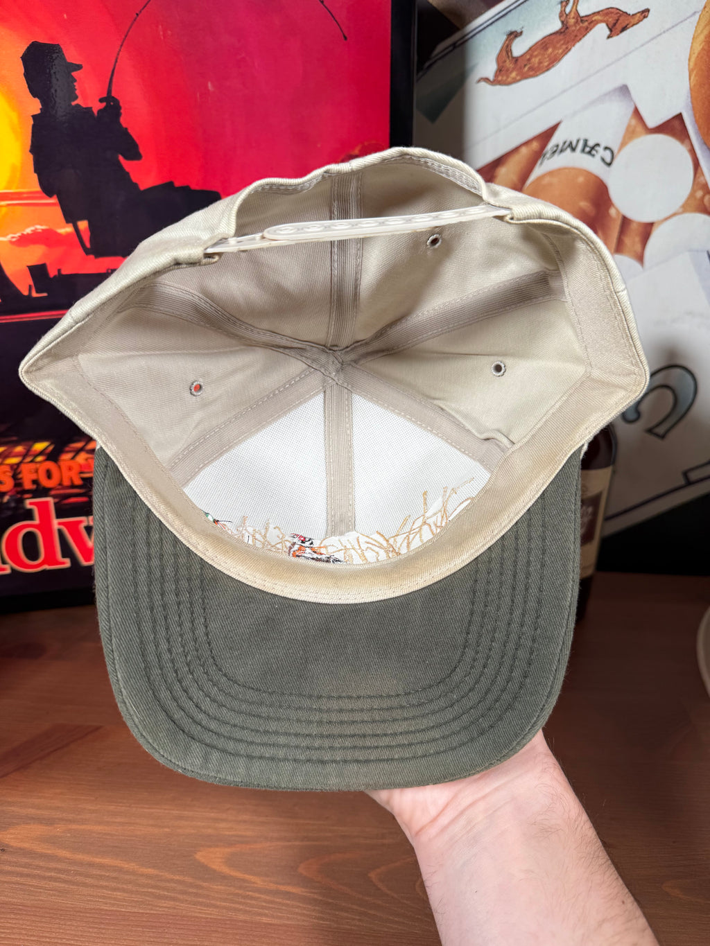 Vintage Distressed Pheasant Golden Harvest K Products Hat
