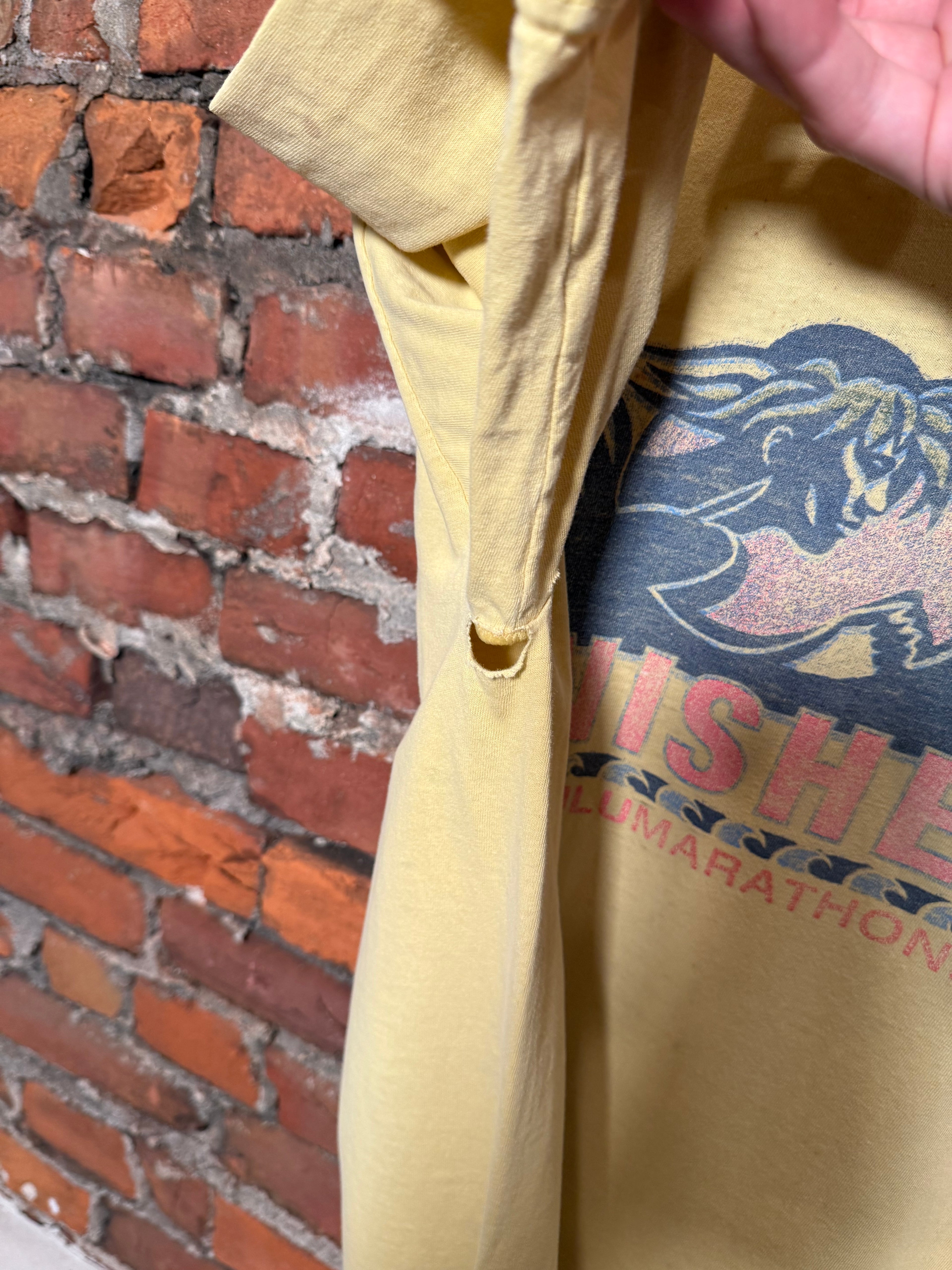 Vintage 90s Distressed Nike Hawaii Marathon T-Shirt (L)