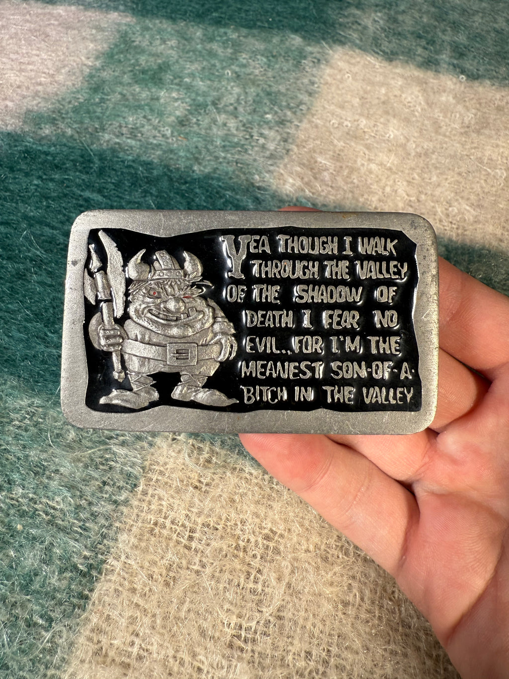 Vintage “Meanest Son-Of-A-Bitch In The Valley” Belt Buckle