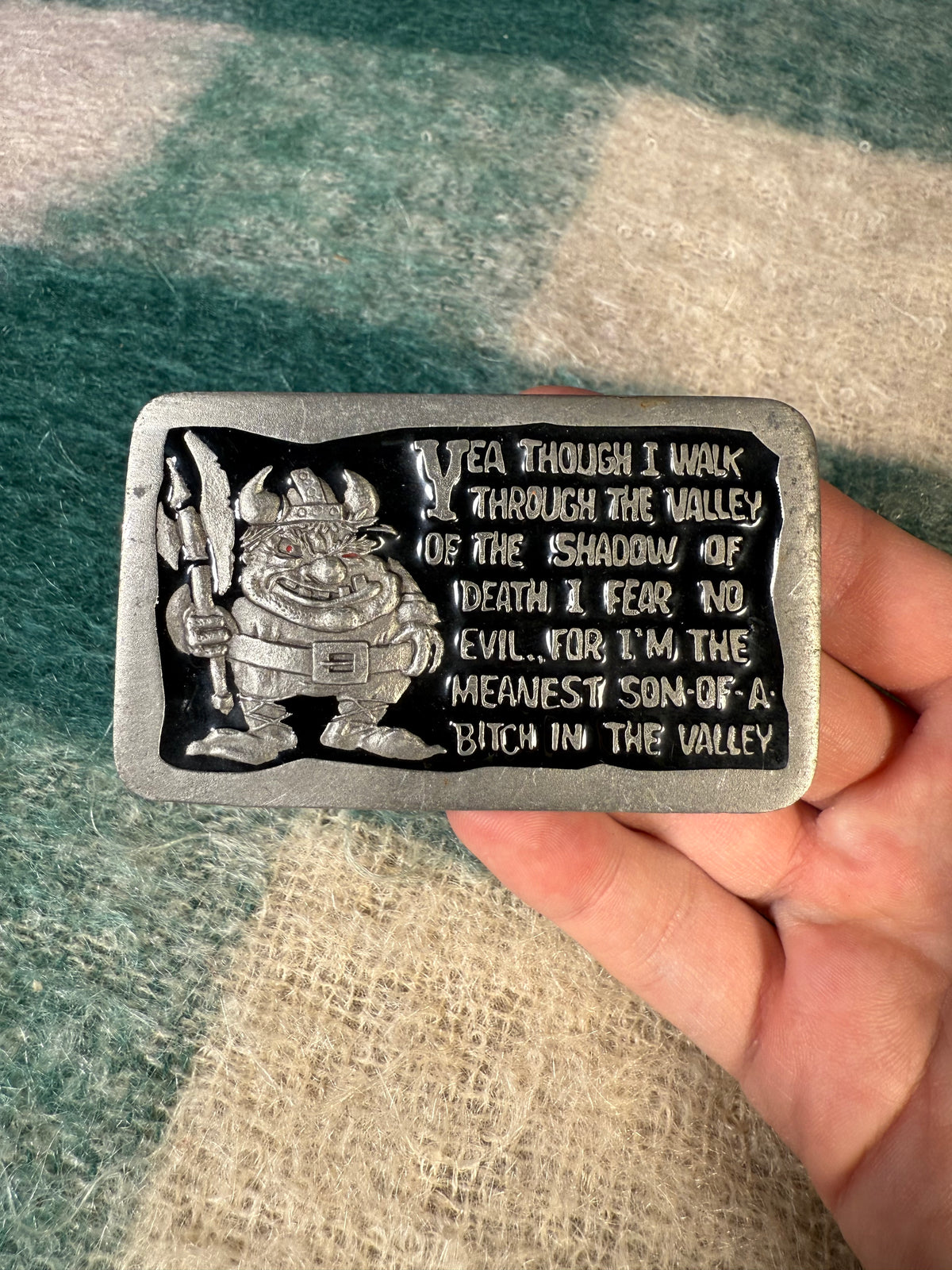 Vintage “Meanest Son-Of-A-Bitch In The Valley” Belt Buckle