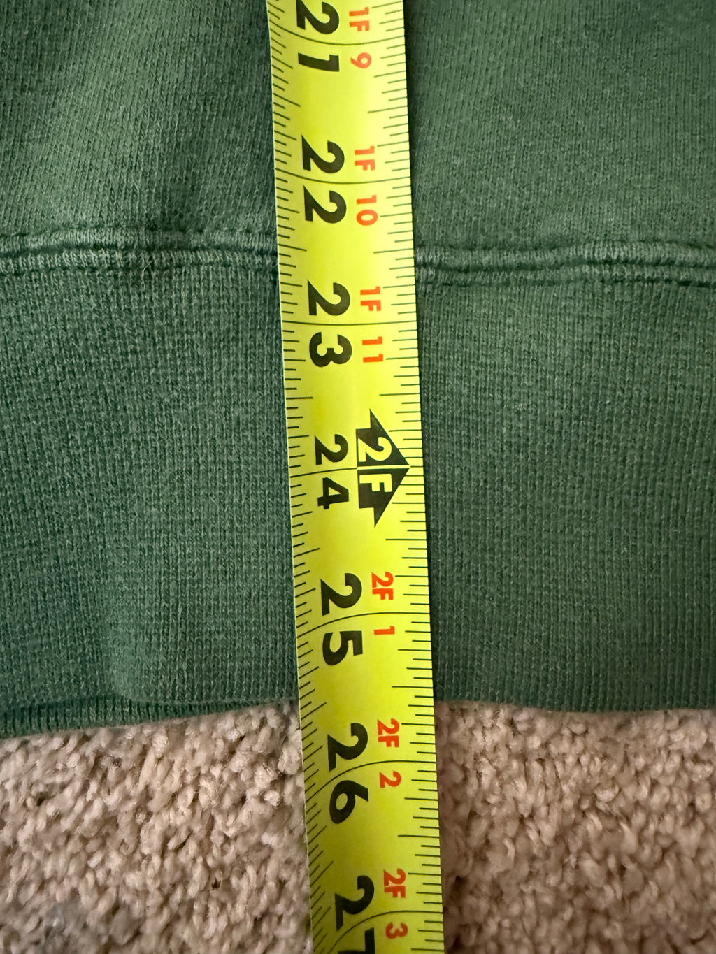 Vintage Russell Athletic Green Thick Sweatshirt (M)