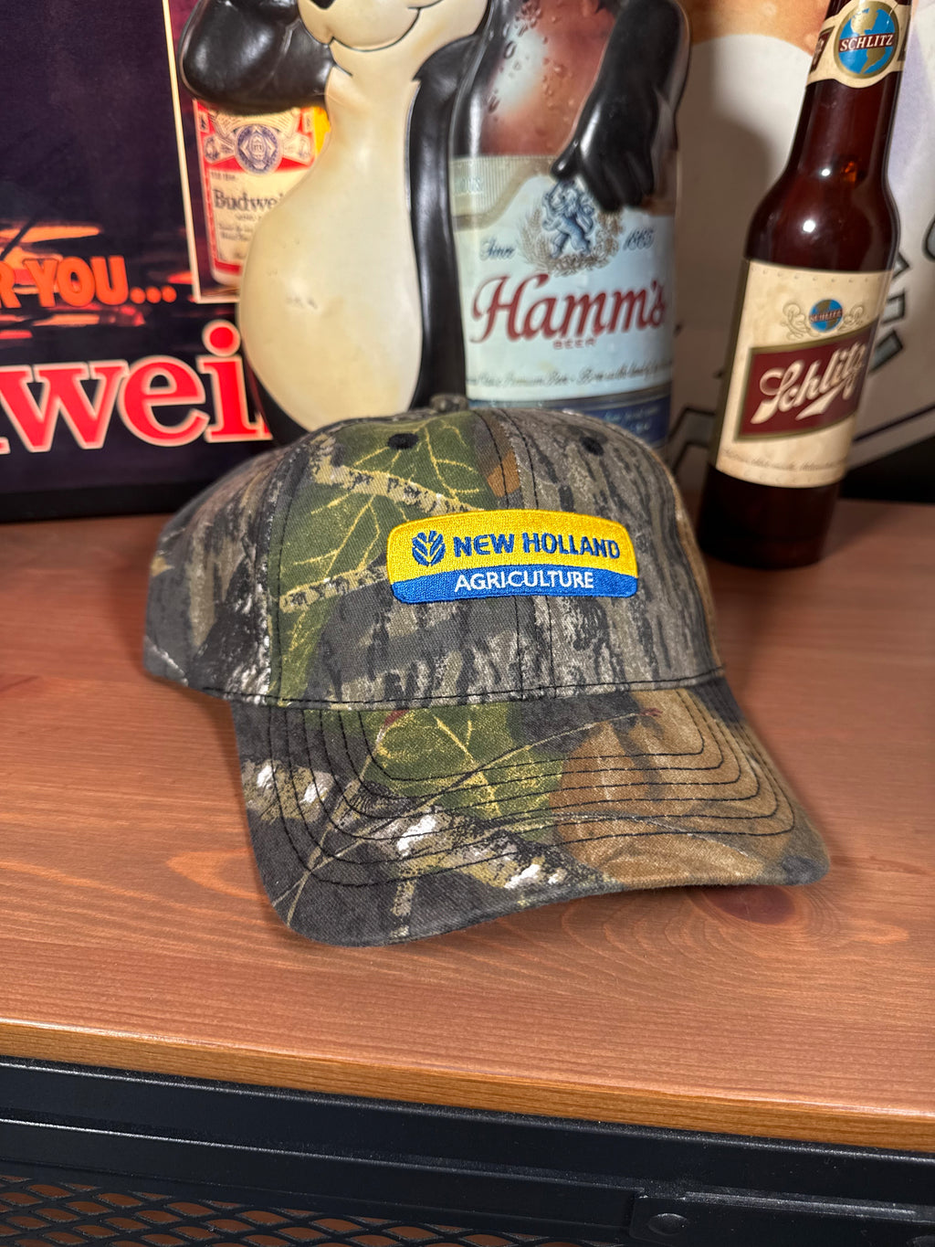 Vintage New Holland Agriculture Camo K Products Hat