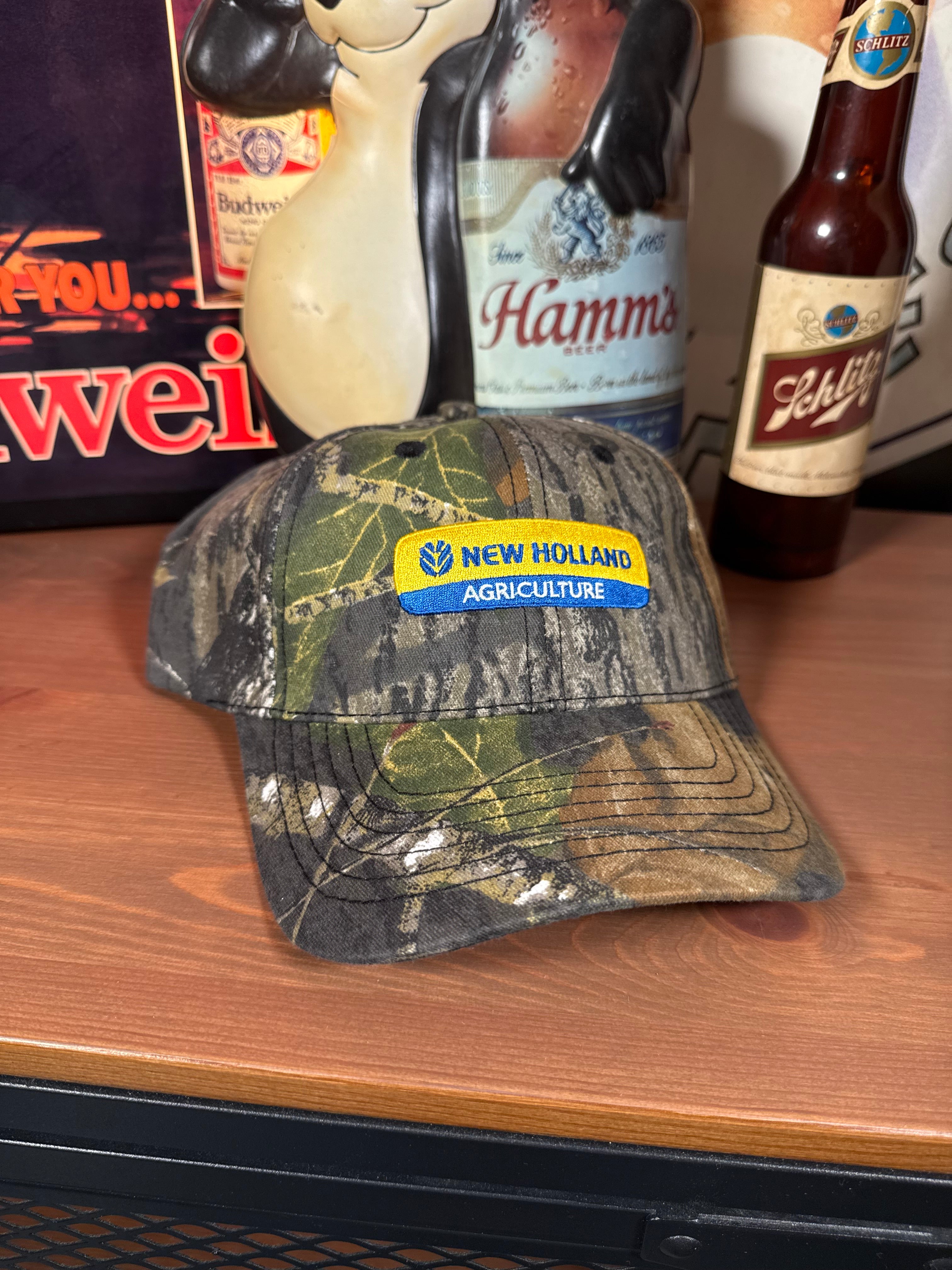 Vintage New Holland Agriculture Camo K Products Hat