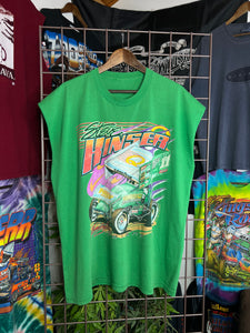 Vintage Green Steve Kinser Sprint Car Cutoff Shirt (2XL)