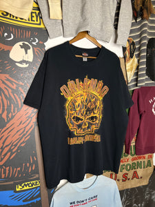 Harley Davidson Flaming Skull Tee (XXL)