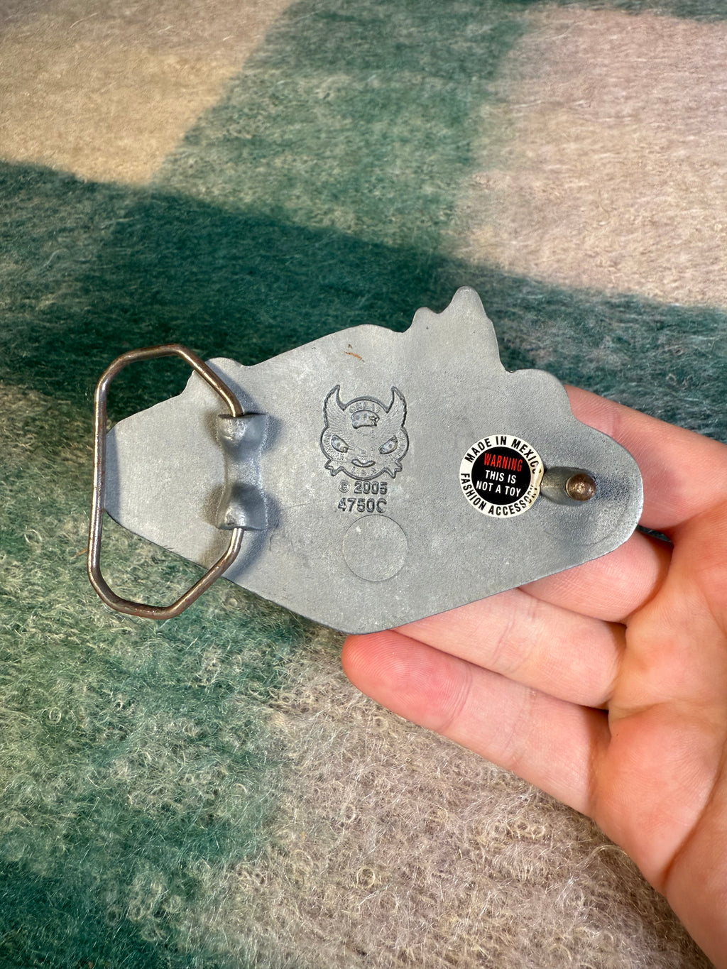 Vintage 2000s Welcome to Sin City Belt Buckle