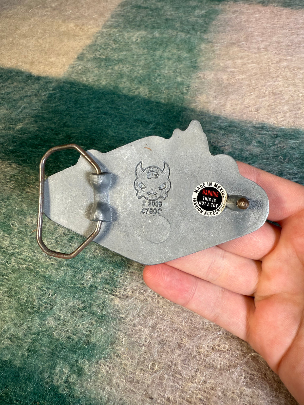 Vintage 2000s Welcome to Sin City Belt Buckle