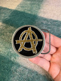 Vintage 2000 Sparkly Anarchy Belt Buckle