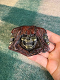 Vintage 3 Face Grim Reaper Belt Buckle