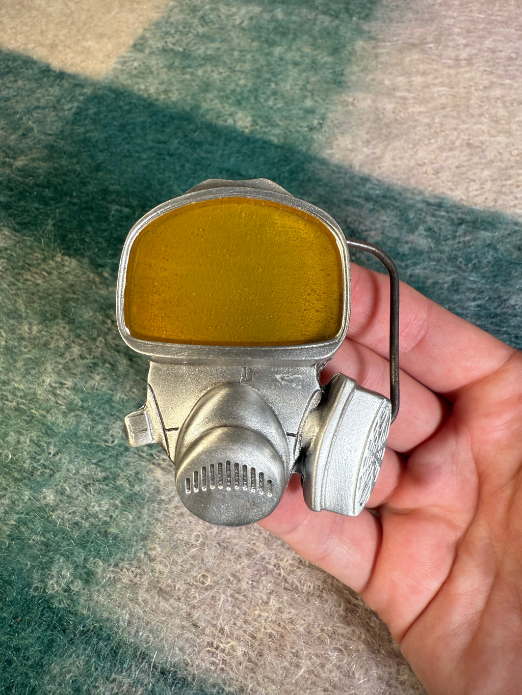 Vintage Gas Mask Belt Buckle