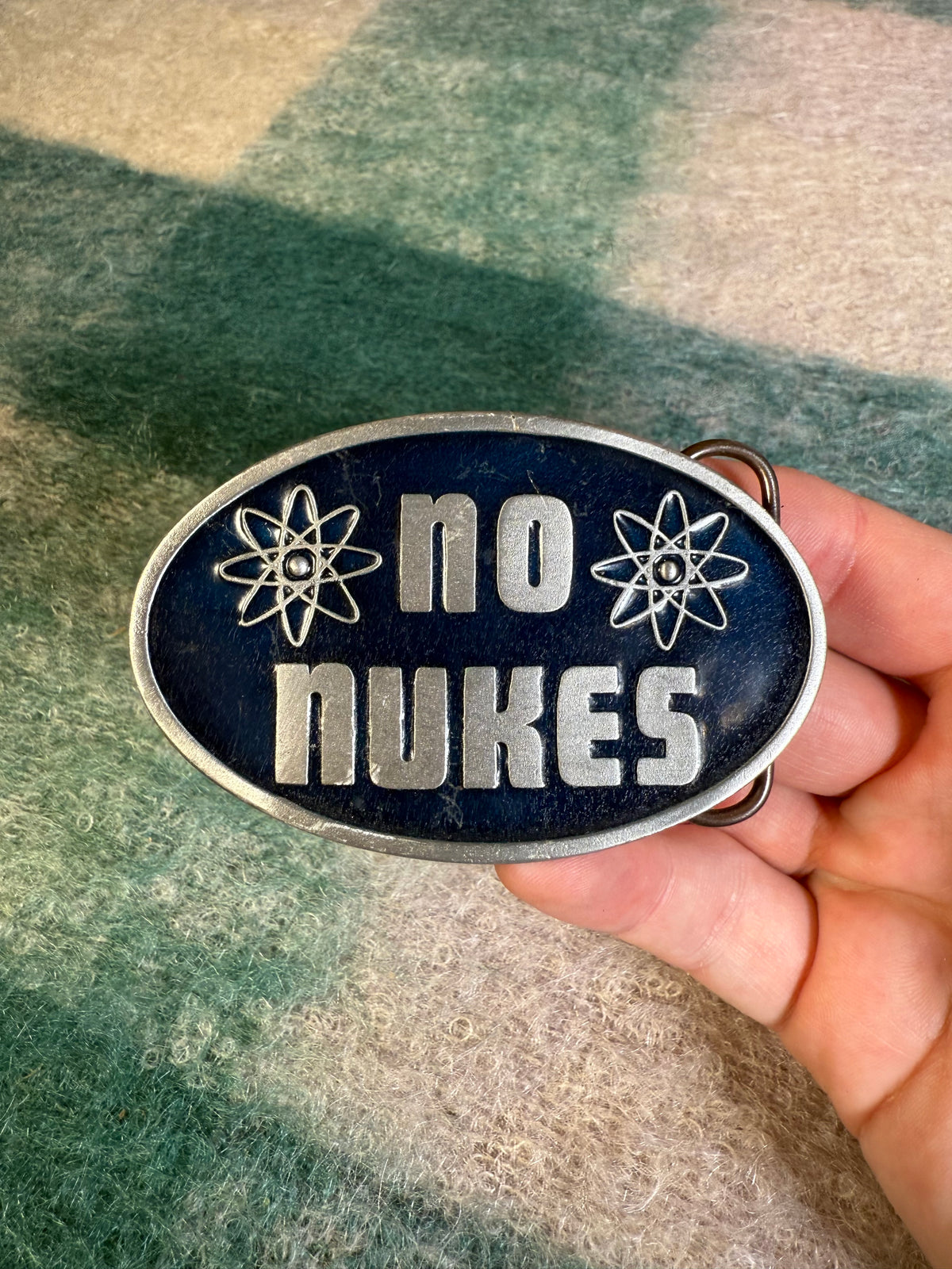 Vintage No Nukes Belt Buckle