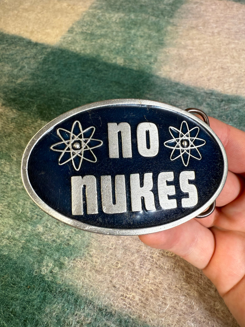 Vintage No Nukes Belt Buckle