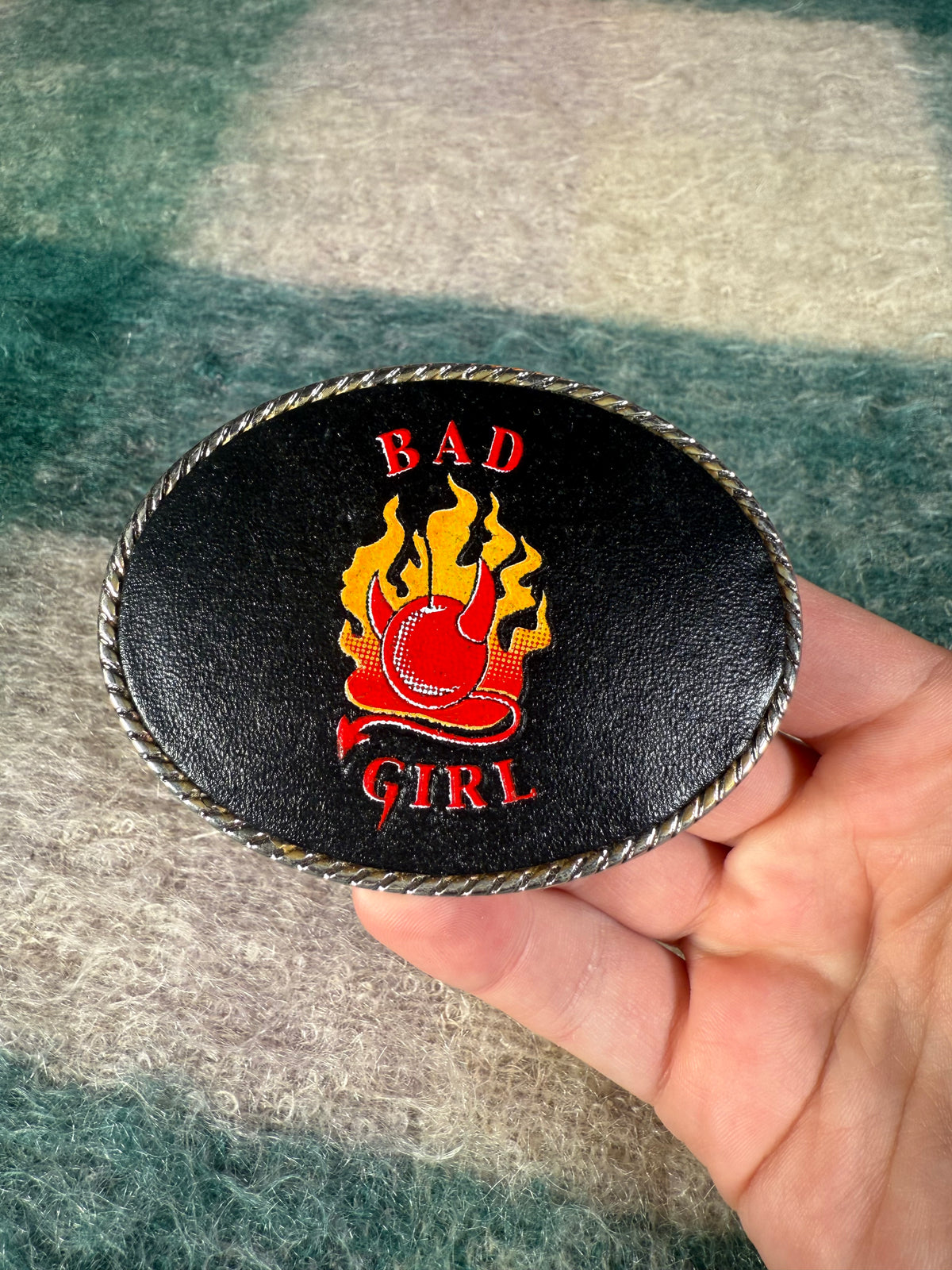 Vintage 2000s Bad Girl Devil Belt Buckle