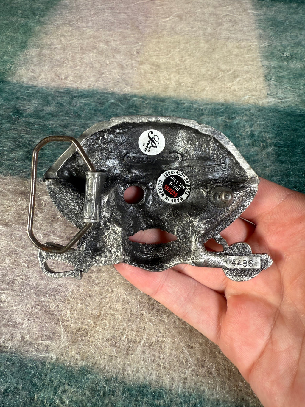 Vintage Pirate Skeleton Belt Buckle