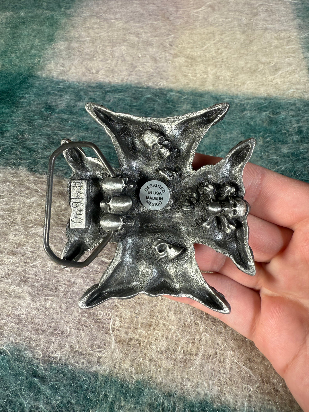 Vintage Skull Pile Choppers Belt Buckle