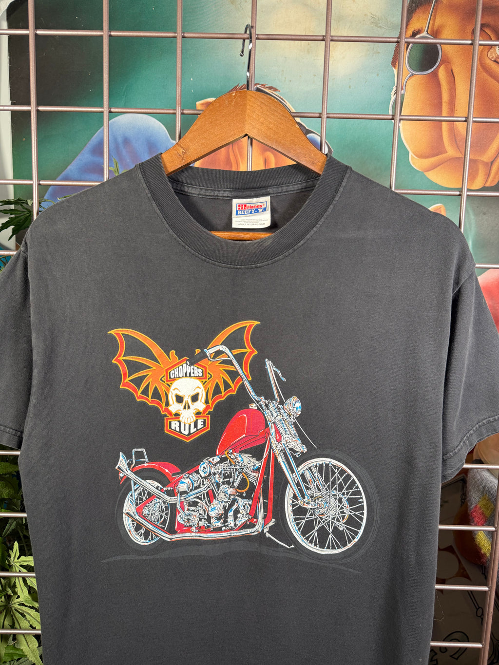 Vintage Custom Chrome Choppers Bat Wing T-Shirt (M)