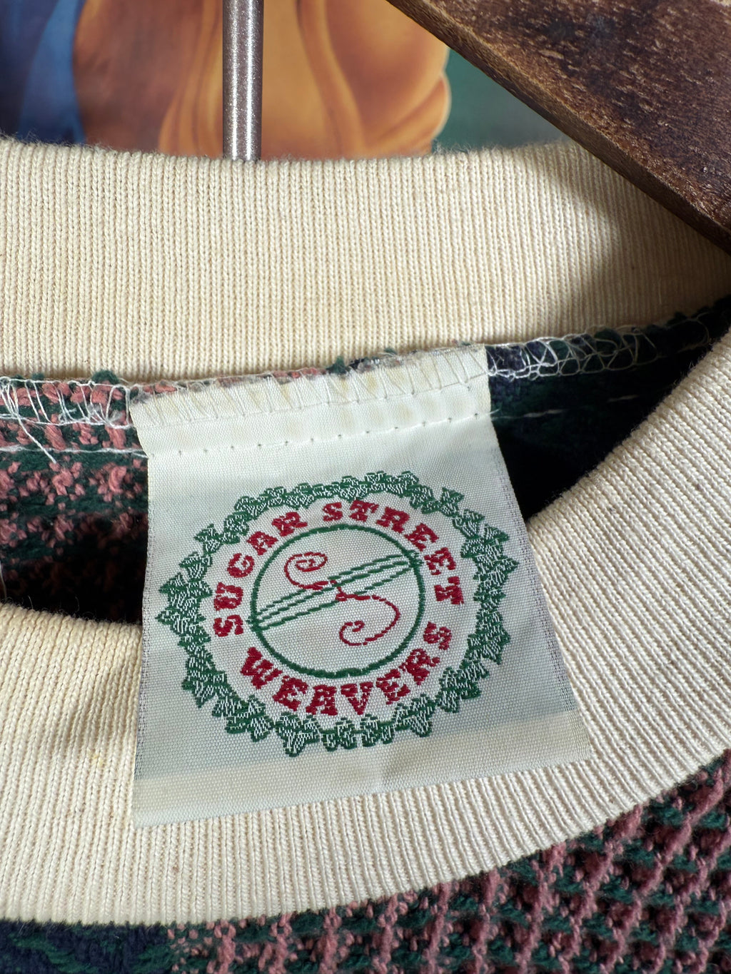 Vintage Sugar Street Weavers Patchwork Sweater (L)