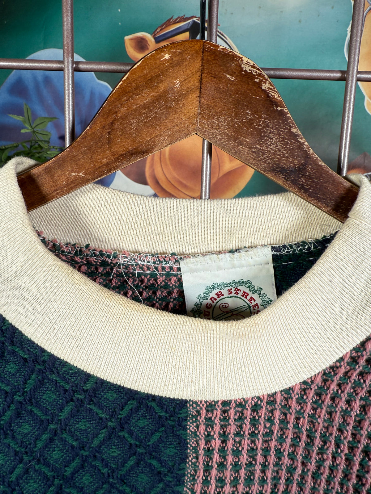 Vintage Sugar Street Weavers Patchwork Sweater (L)